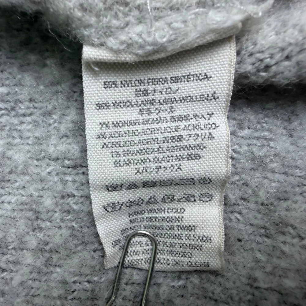 Free People Gray Wool‎ Mohair Blend Open Front Oversized Cardigan Sweater Womens